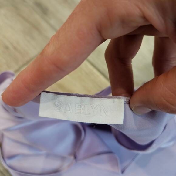 Sablyn Taylor Silk Slip Dress Women’s Size S Prism Midi Adjustable Straps V Neck - Picture 14 of 16